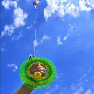 Colorful Kite Reel with 1,000 ft of line & lock.
